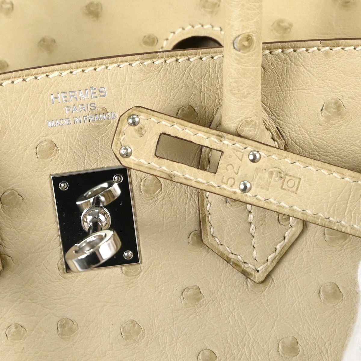 Hermes * Parchemin Ostrich Birkin 25 Handbag
