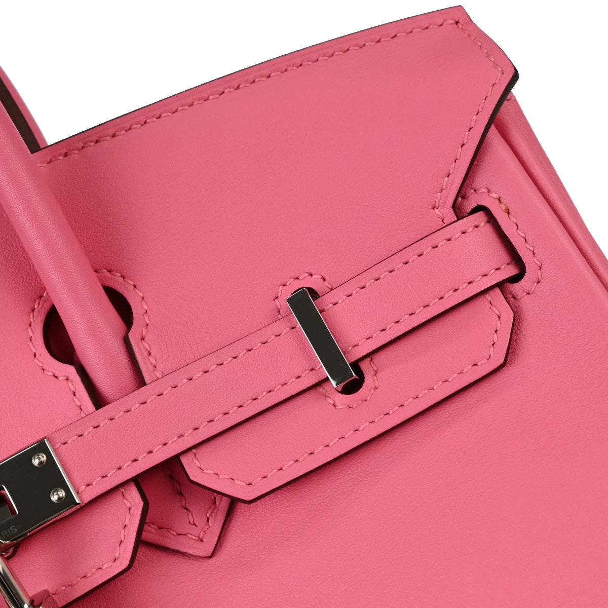 Hermes Rose Azalee Swift Birkin 25 Handbag