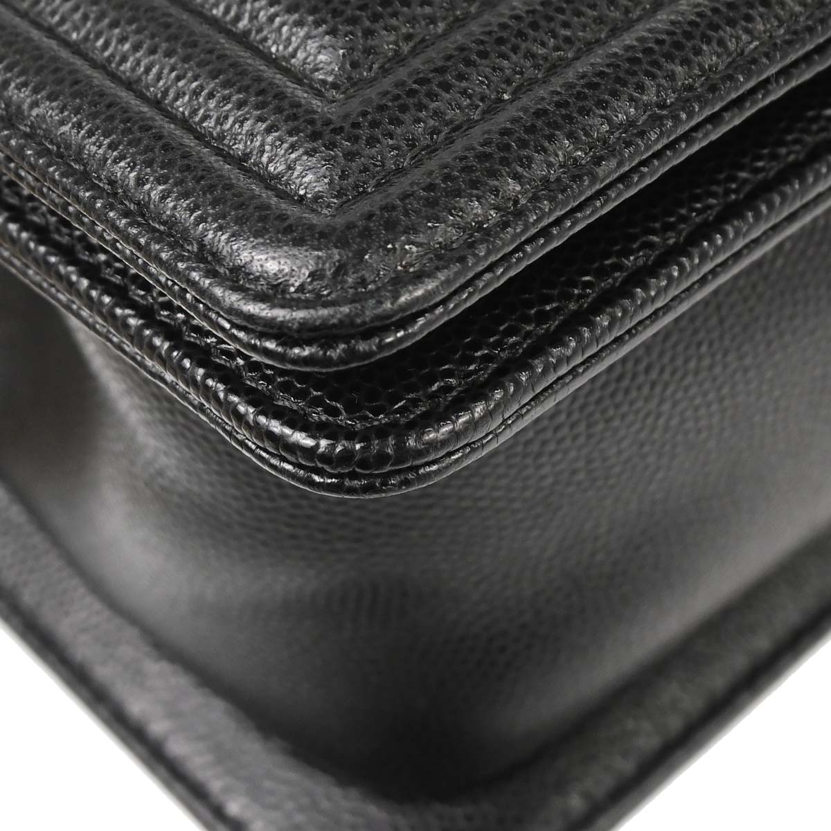 Boy Chanel Black Caviar Skin Small Chain Shoulder Bag