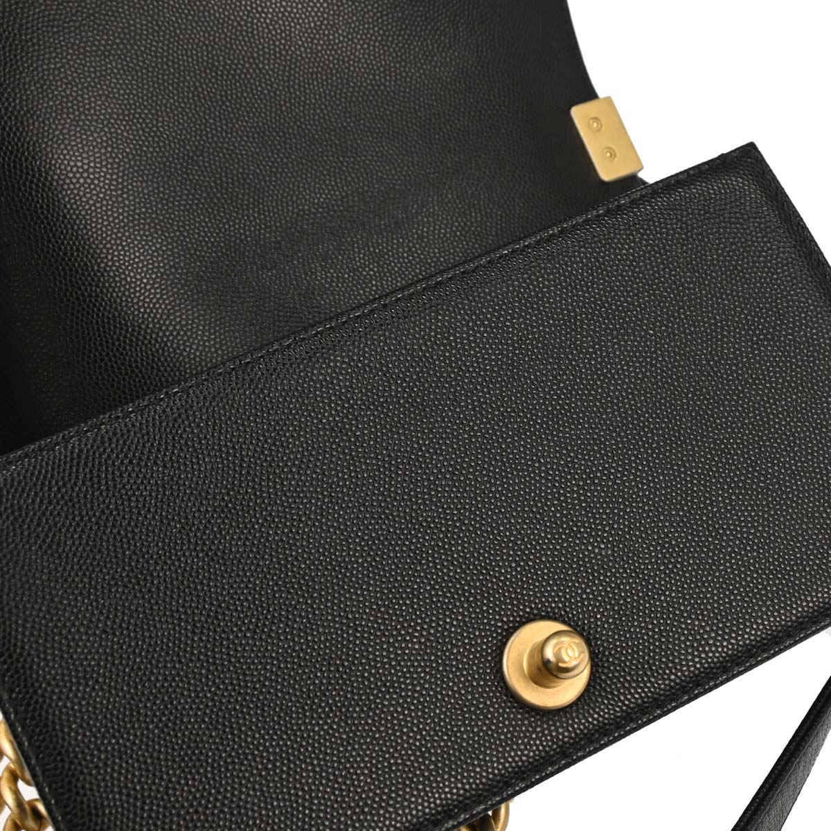 Boy Chanel Black Caviar Skin Small Chain Shoulder Bag