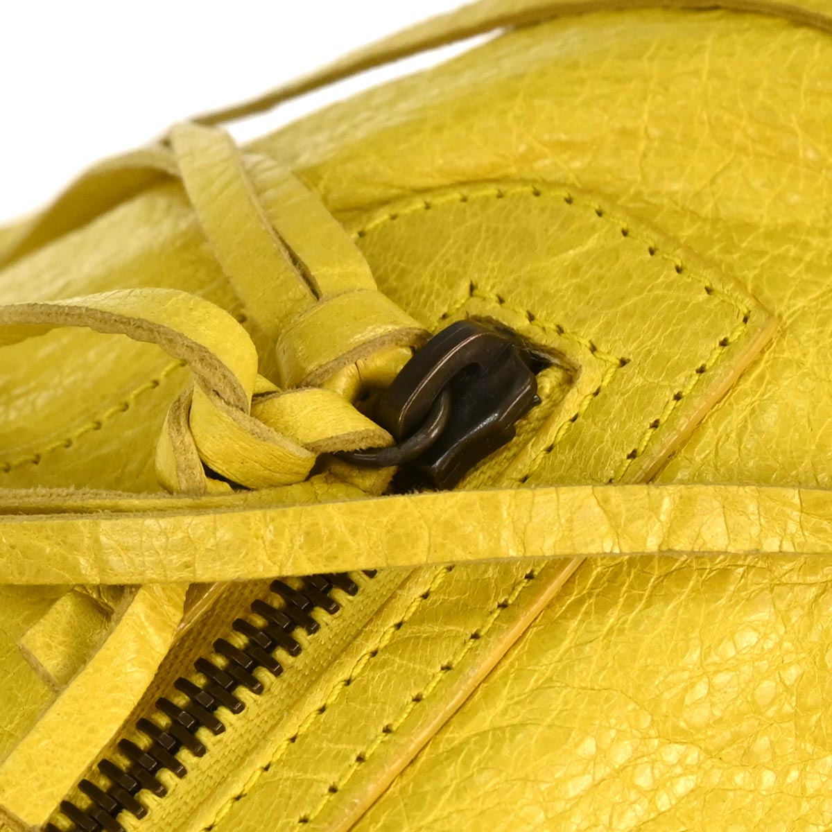Balenciaga Yellow Lambskin The Day Handbag