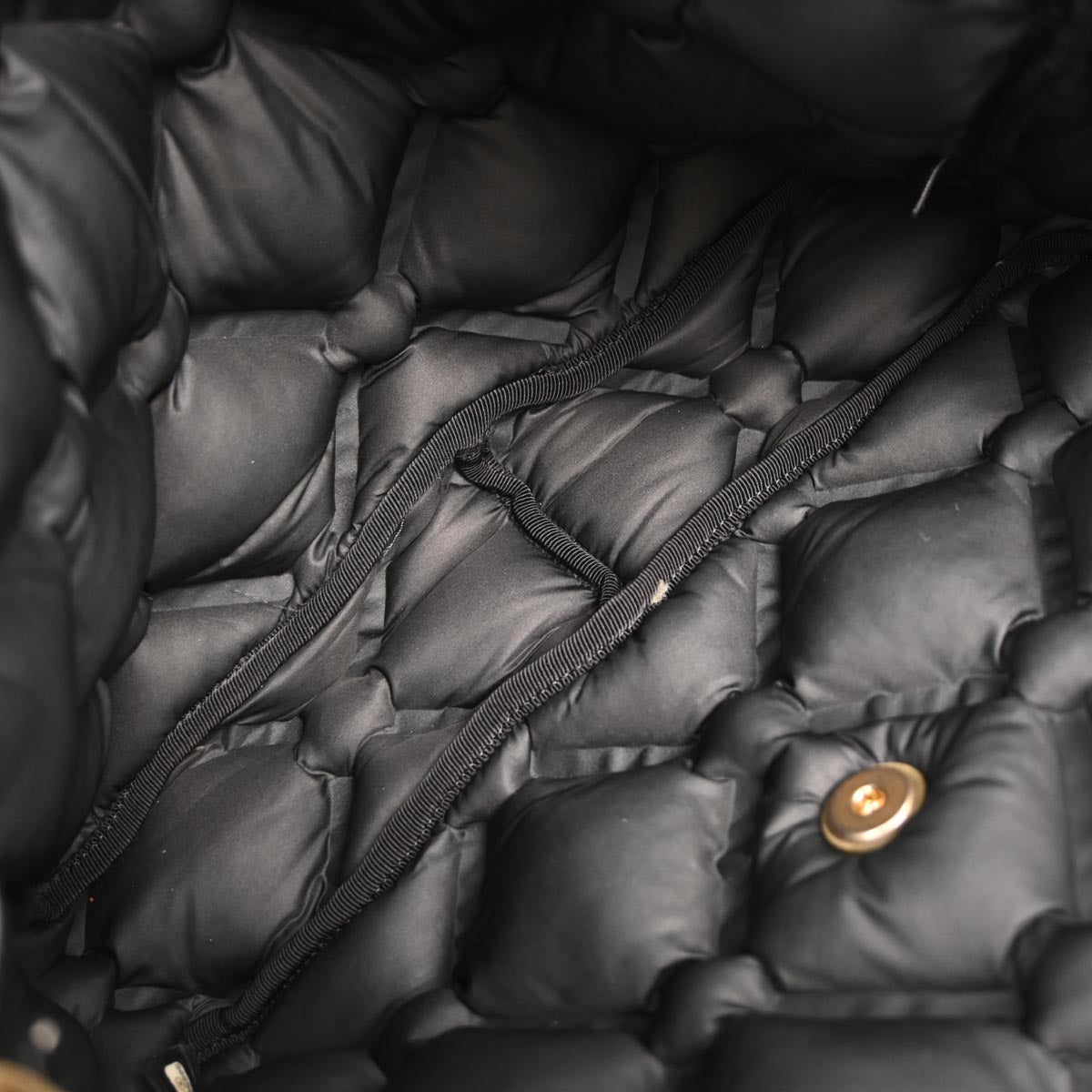 Chanel 2017 Olive Green Calfskin Bubble Quilt Shoulder Bag