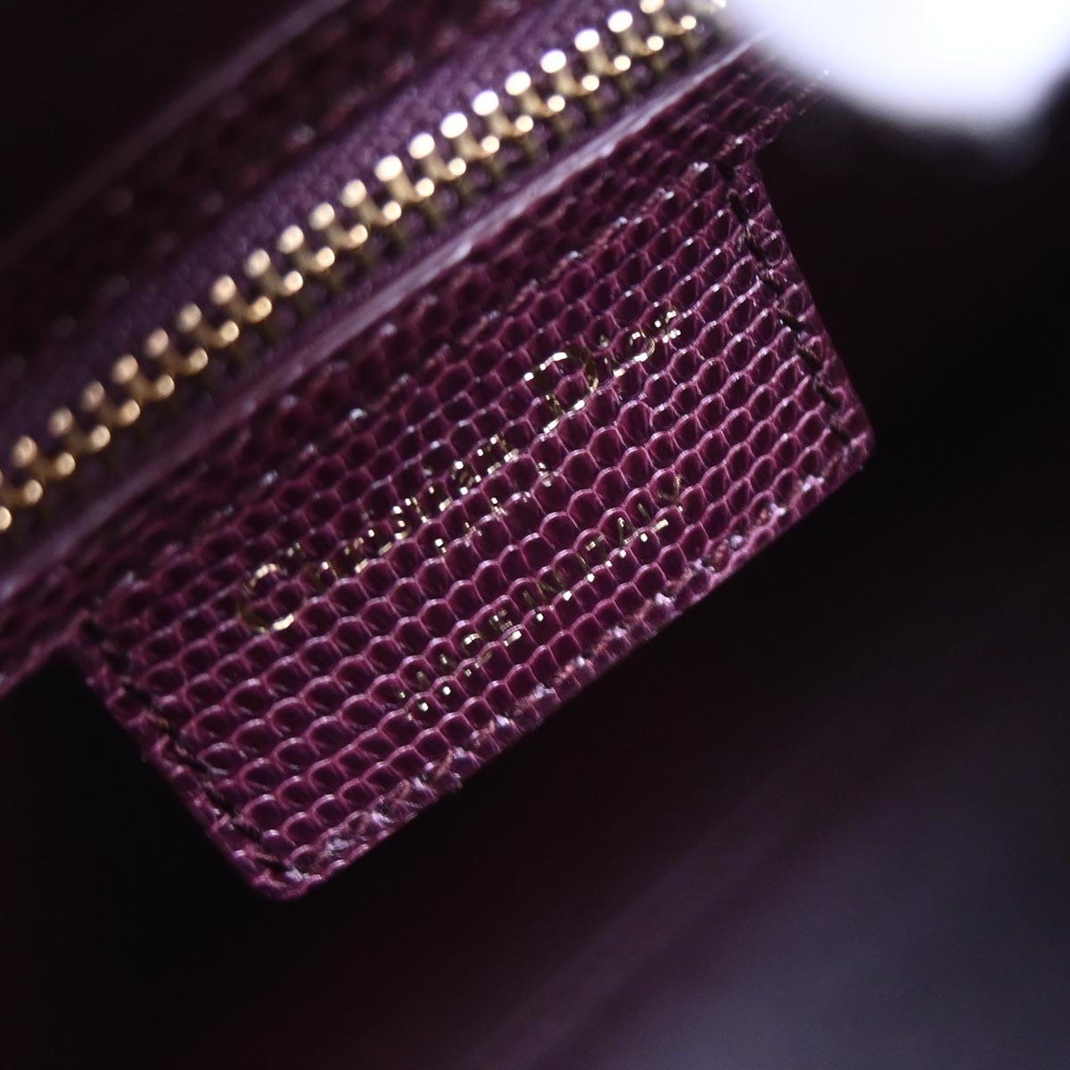 Christian Dior *Purple Lizard Medium Lady Dior 2way Shoulder Handbag