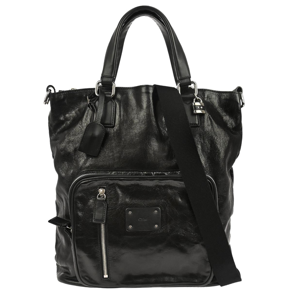 Chloe Black Mr. Paddington 2way Shoulder Tote Bag