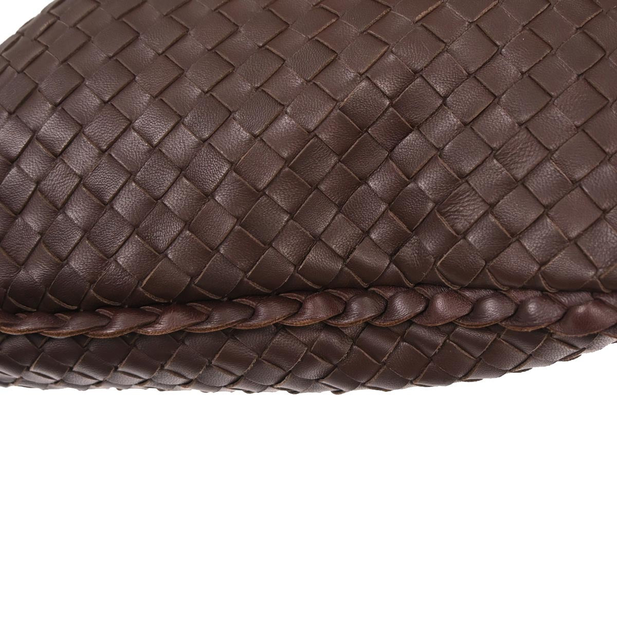 Bottega Veneta Brown Leather Intrecciato Hobo Handbag