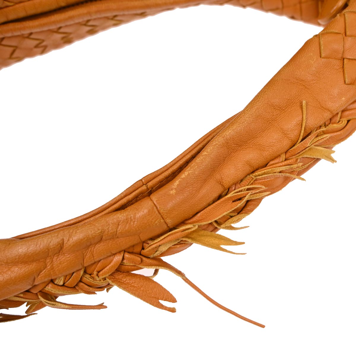 Bottega Veneta Orange Intrecciato Hobo Handbag