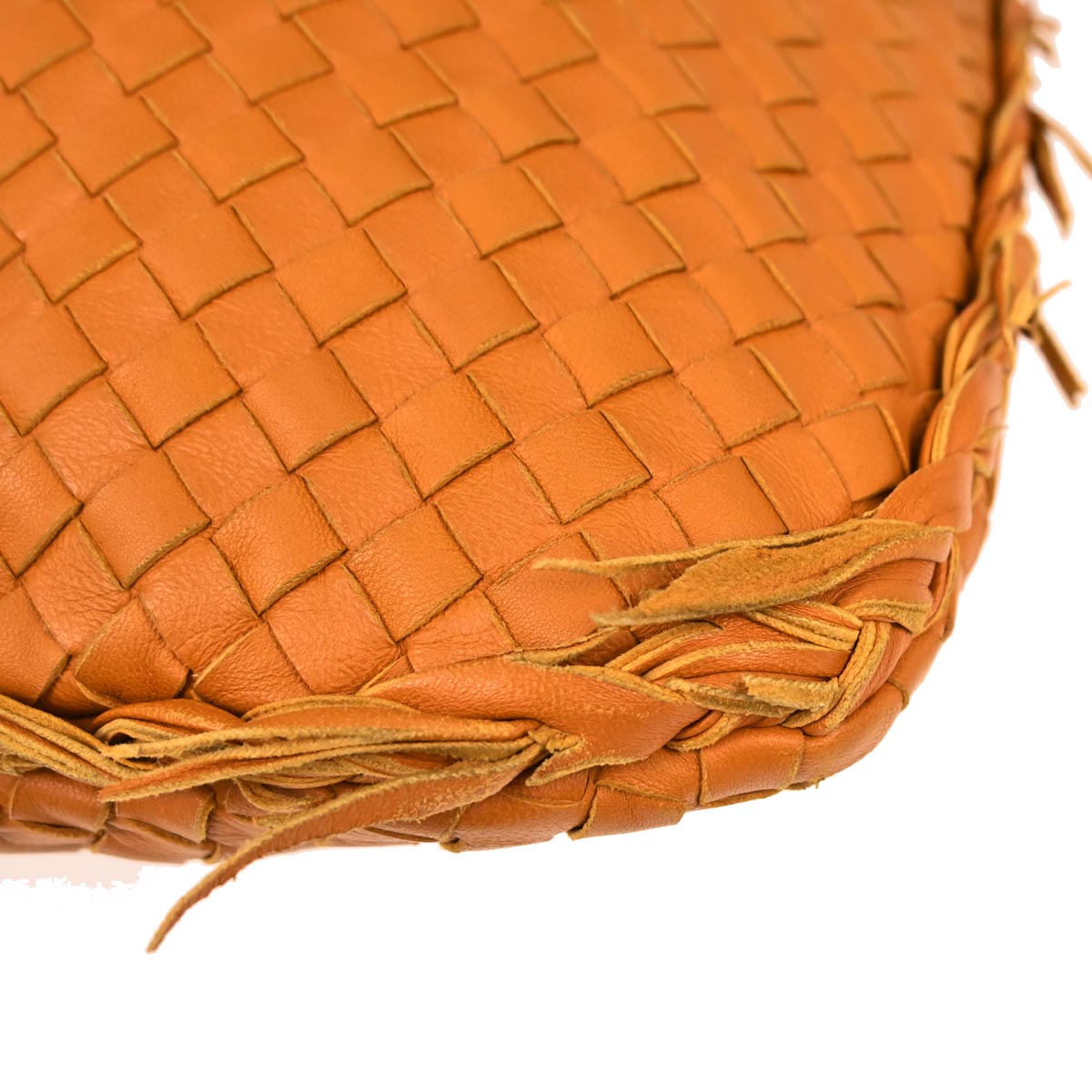 Bottega Veneta Orange Intrecciato Hobo Handbag