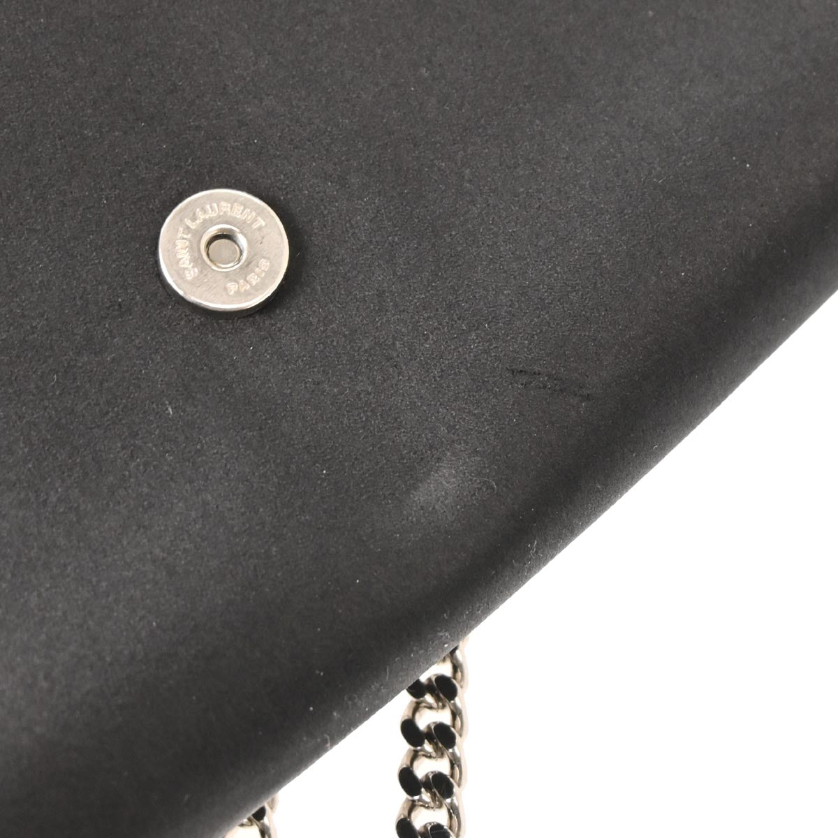 Saint Laurent Black Sequins Satin Kate Shoulder Bag