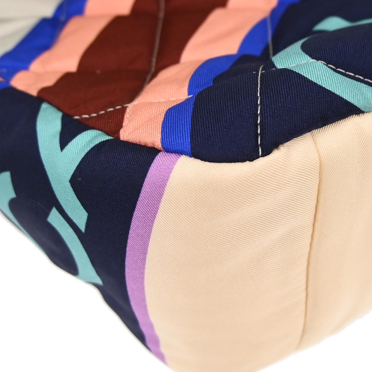 Chanel Multicolor Satin XXL Quilted Printed 2way Shoulder Handbag