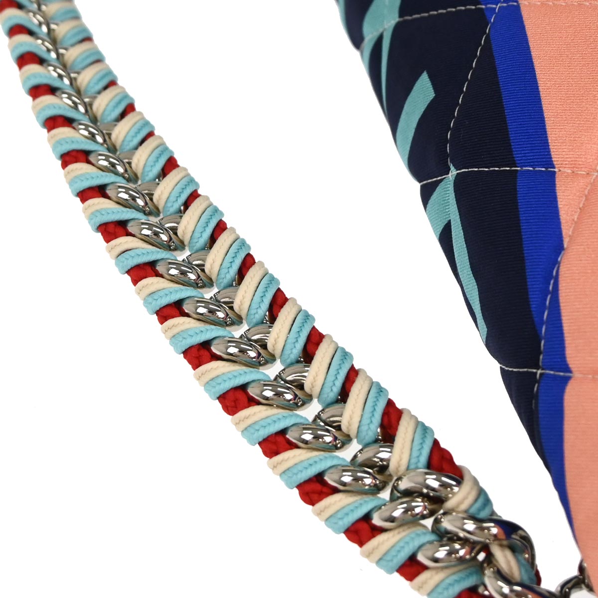 Chanel Multicolor Satin XXL Quilted Printed 2way Shoulder Handbag