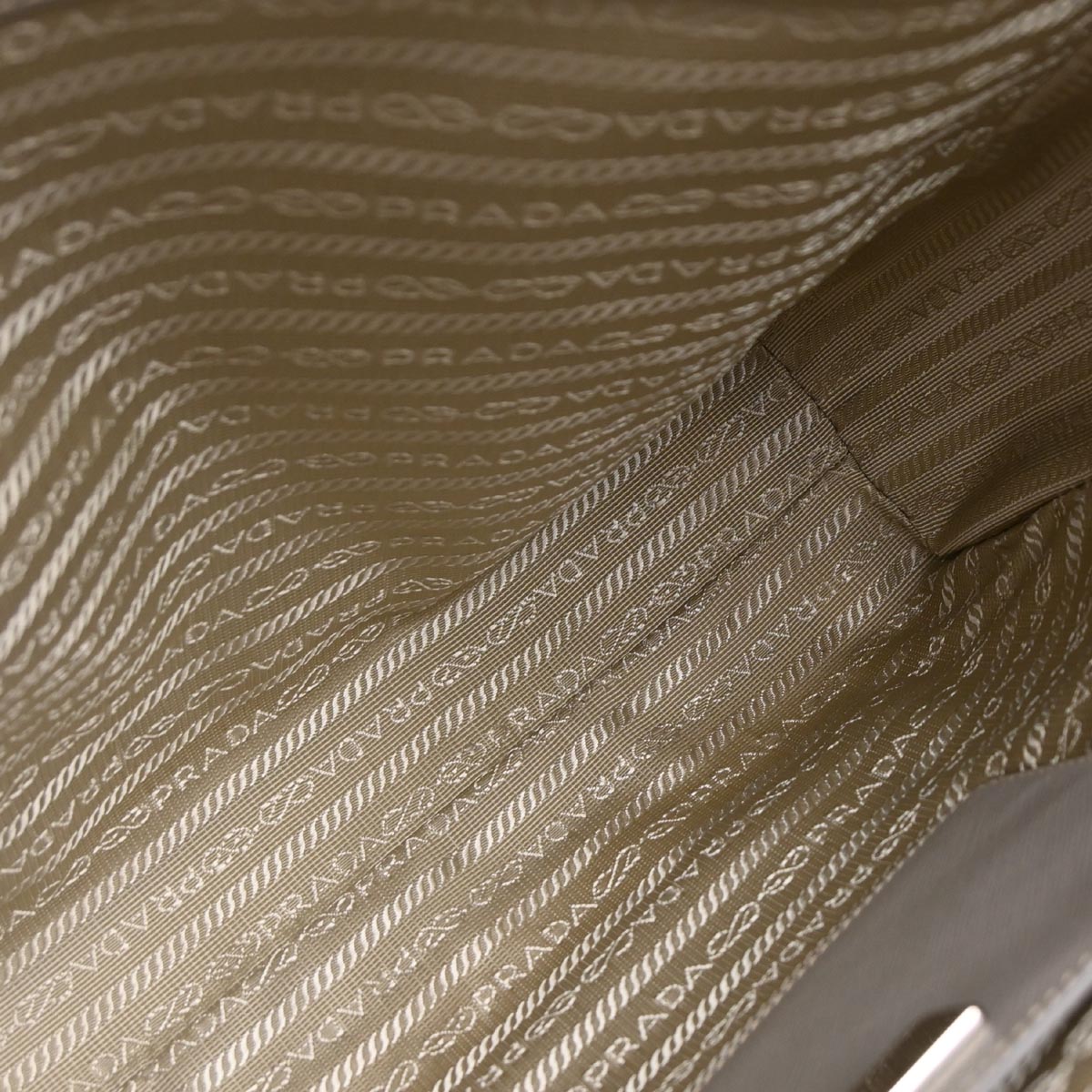 Prada Gray Leather 2way Shoulder Tote Handbag