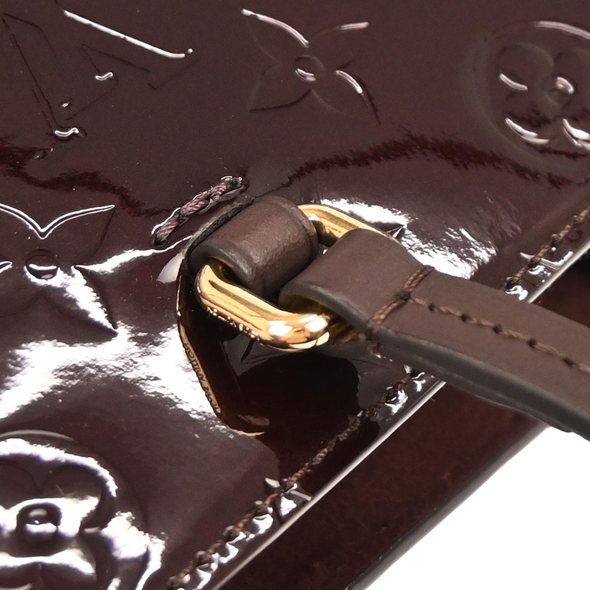 Louis Vuitton 2017 Dark Purple Vernis Long Beach MM Tote Bag M90475