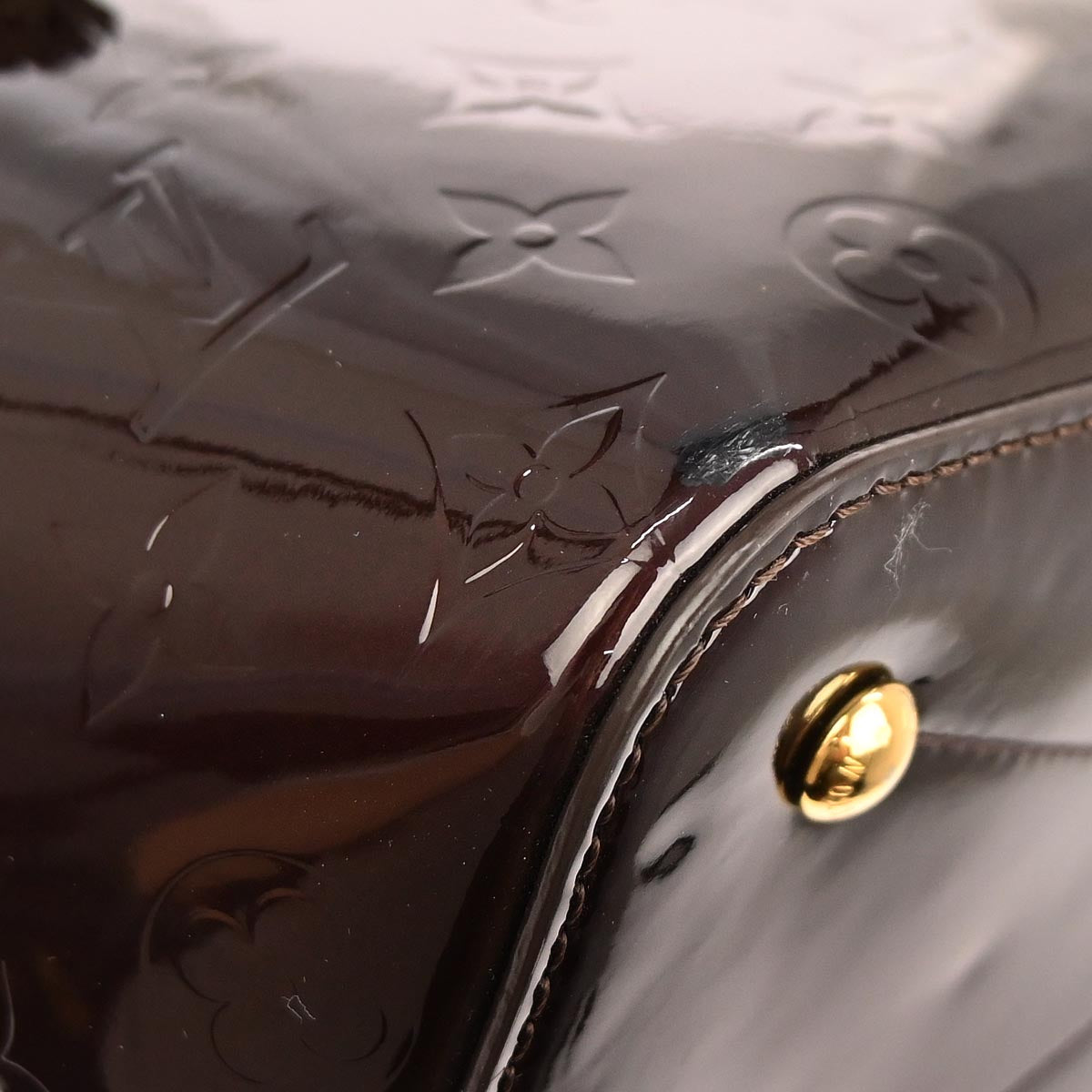 Louis Vuitton 2017 Dark Purple Vernis Long Beach MM Tote Bag M90475