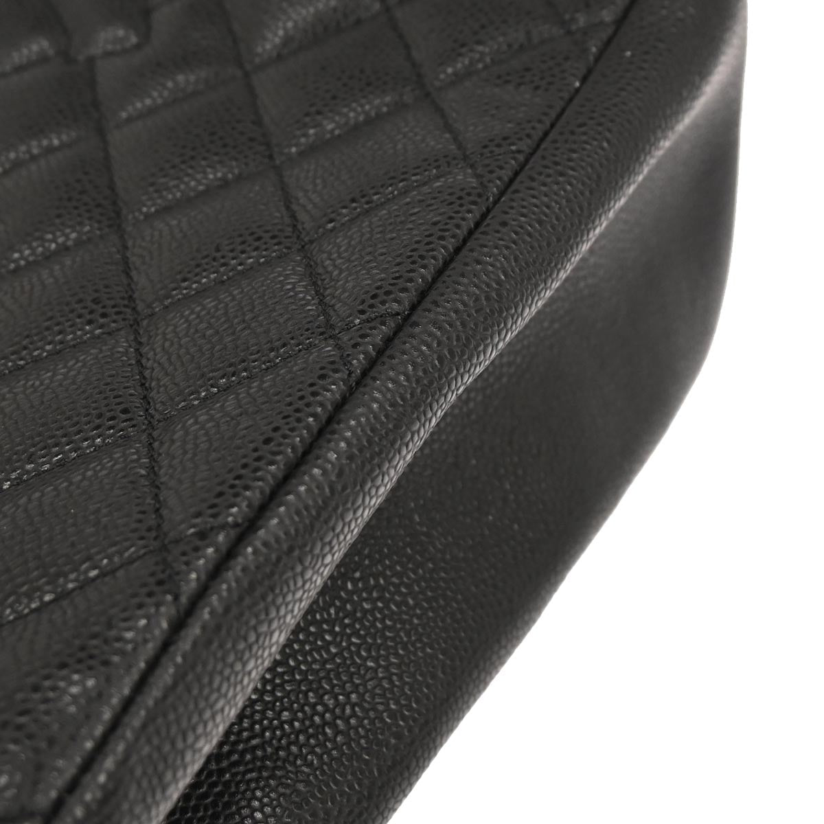 Chanel 2011 Black Caviar Skin Grand Shopping Tote GST Chain Handbag