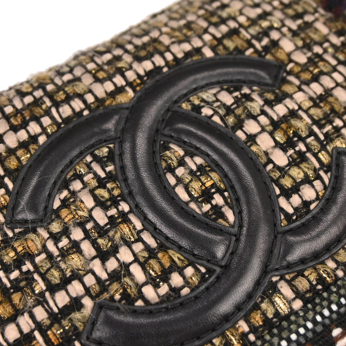 Chanel Black Tweed Shoulder Bag