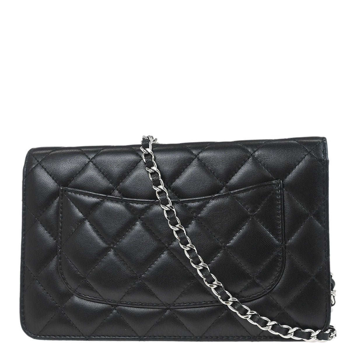 Chanel 2019 Black Lambskin Classic WOC Wallet on Chain Bag