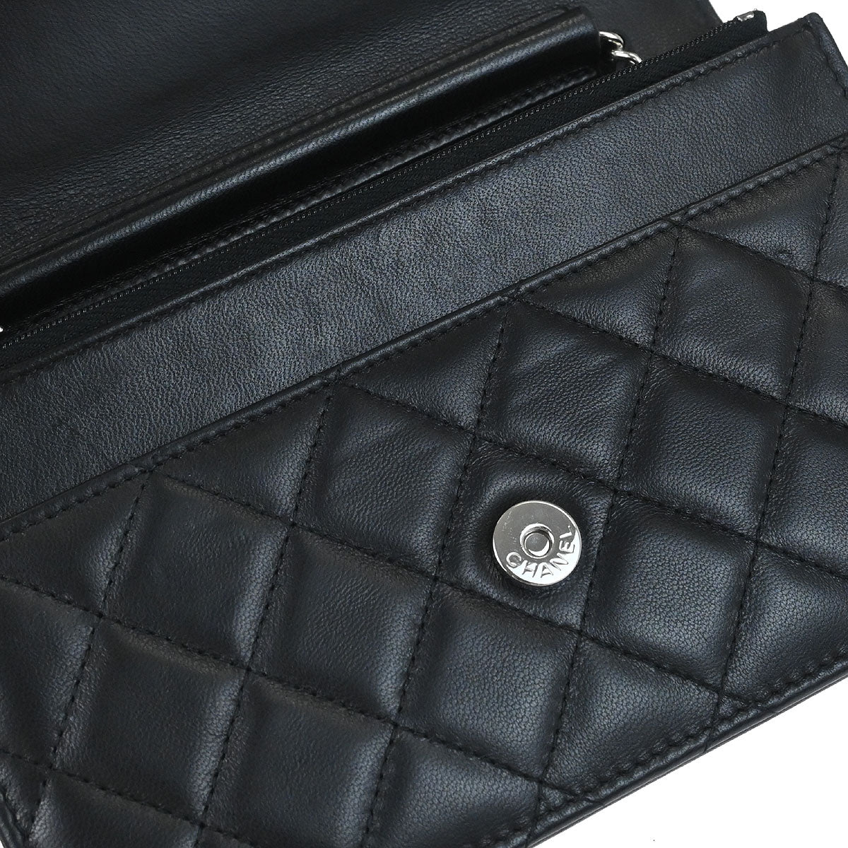 Chanel 2019 Black Lambskin Classic WOC Wallet on Chain Bag