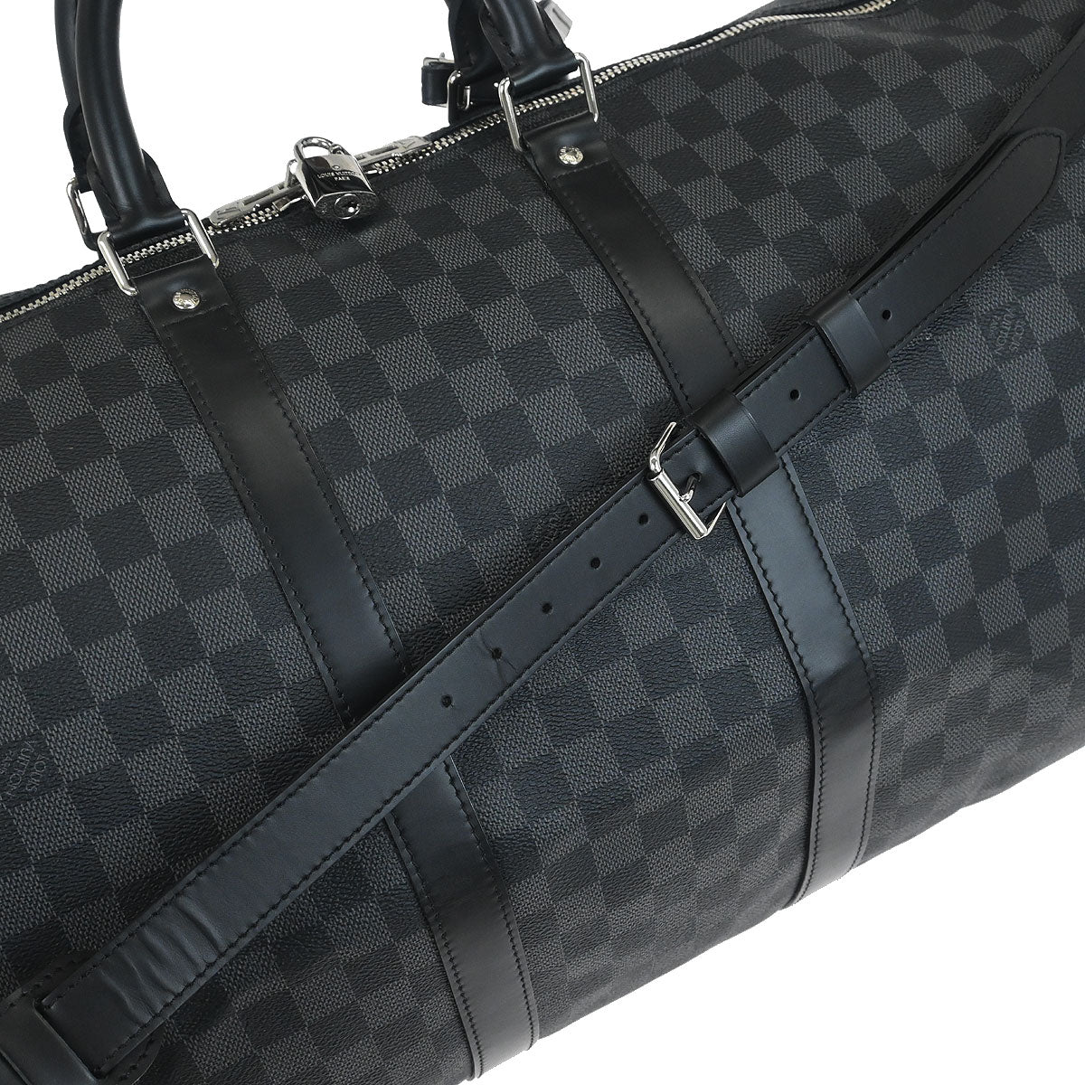 Louis Vuitton Damier Keepall Bandouliere 55 Duffle Handbag N41413