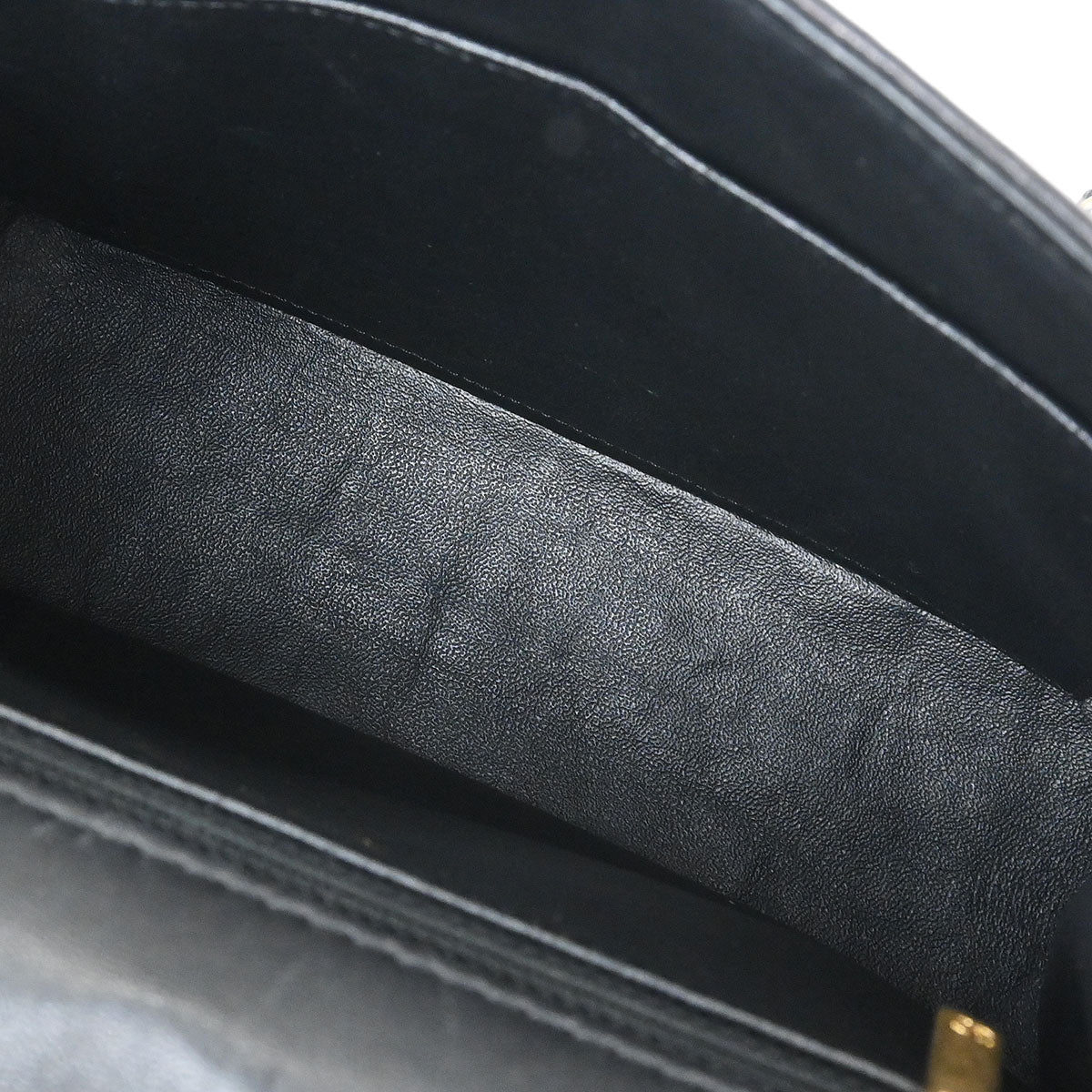 Chanel 2017 Black Lambskin Cross Stitch Coco Handle 2way Shoulder Handbag