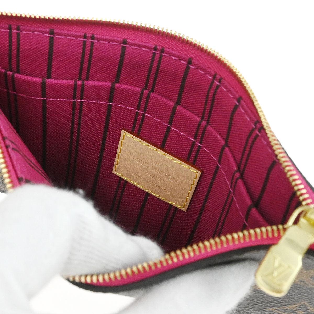 Louis Vuitton Pink Monogram Neverfull NM PM Tote Handbag M41245