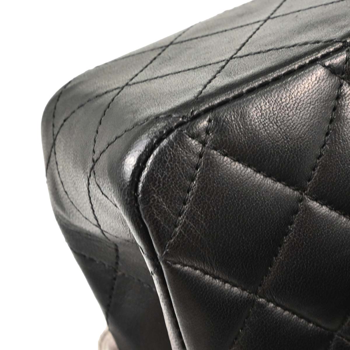 Chanel 2014-2015 Black Lambskin Medium Classic Double Flap Shoulder Bag