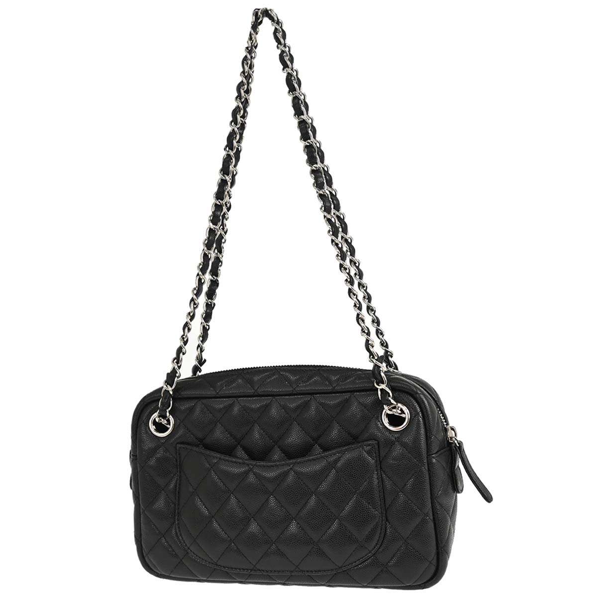 Chanel 2018-2019 Black Caviar Skin Camera Bag Small