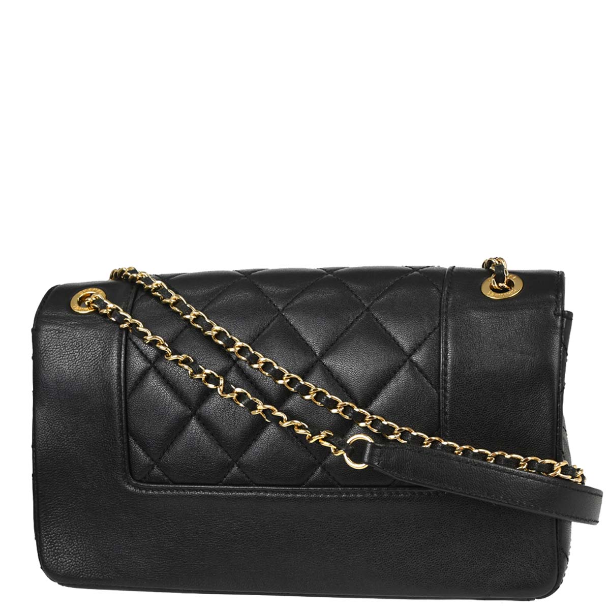 Chanel 2015-2016 Black Calfskin Shoulder Bag