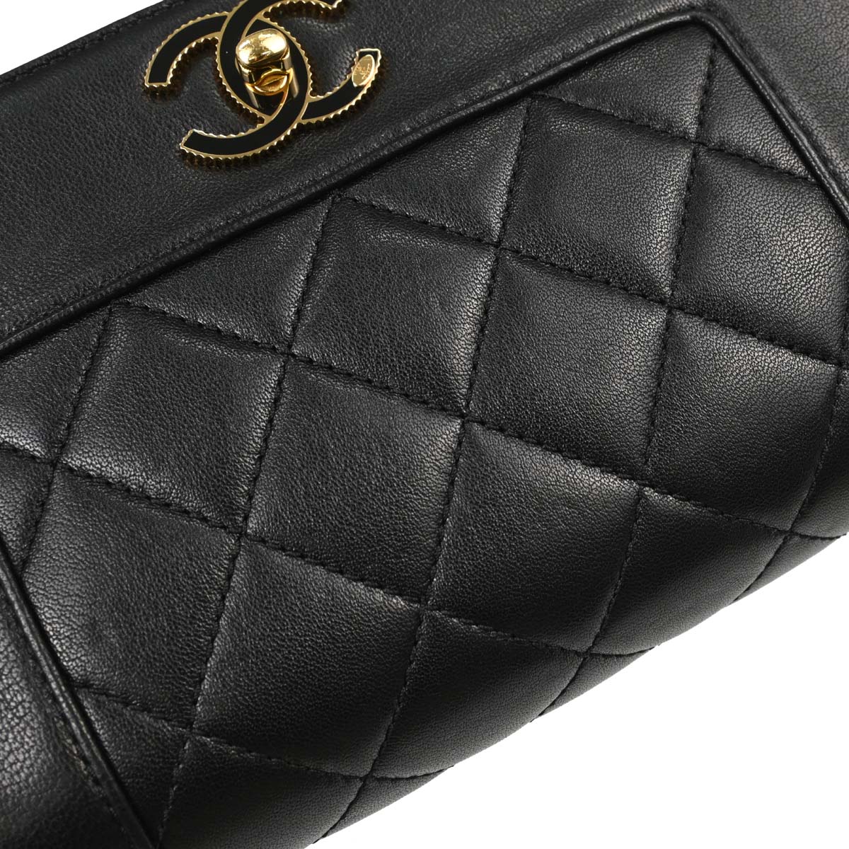 Chanel 2015-2016 Black Calfskin Shoulder Bag