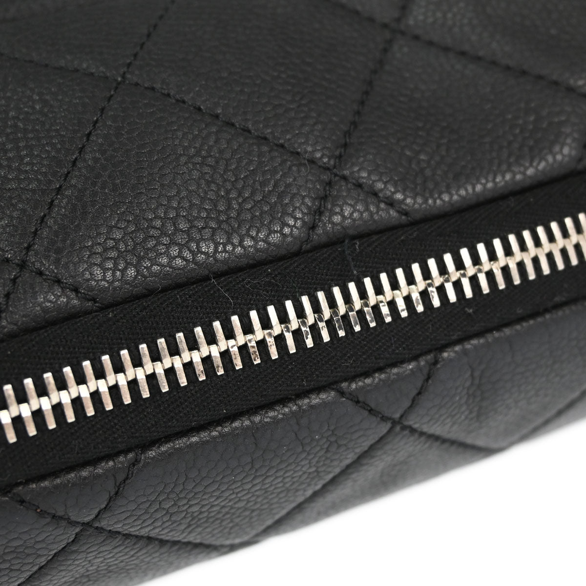 Chanel 2010-2011 Black Caviar Skin Chain Expandable Tote Bag