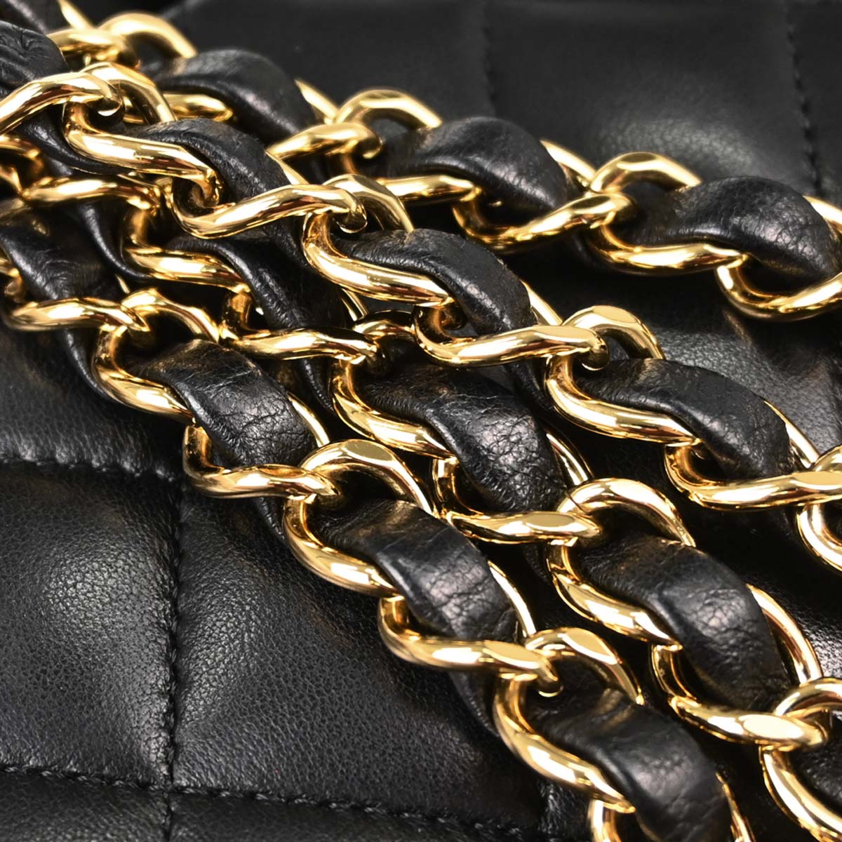 Chanel Black Lambskin Medium Classic Double Flap Shoulder Bag
