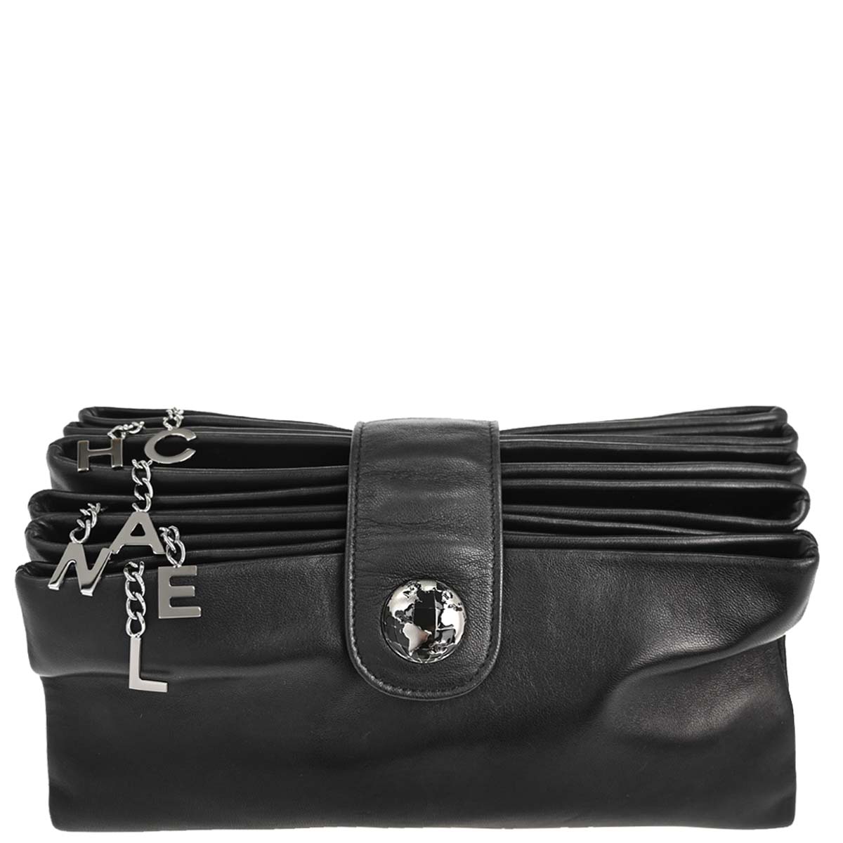 Chanel 2013-2014 Globe Trotter Lambskin Clutch Bag