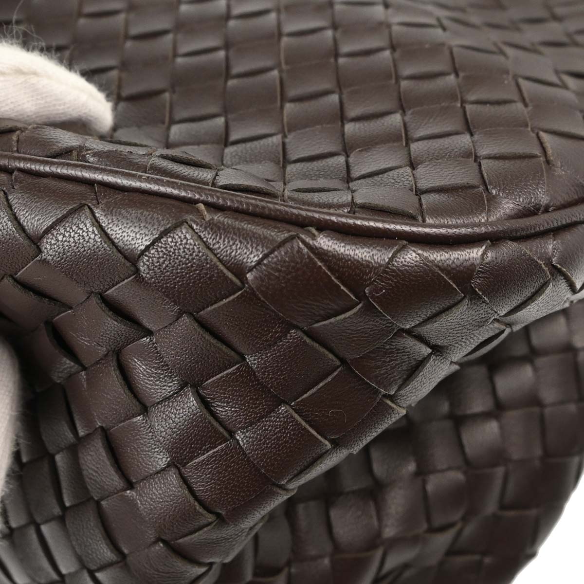 Bottega Veneta Brown Lambskin Intrecciato Tote Handbag