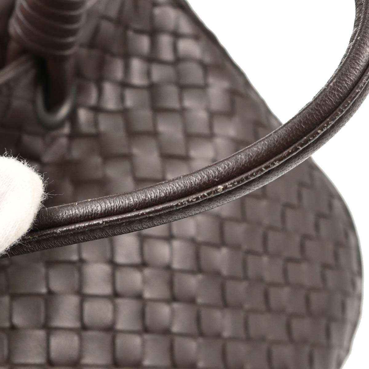 Bottega Veneta Brown Lambskin Intrecciato Tote Handbag