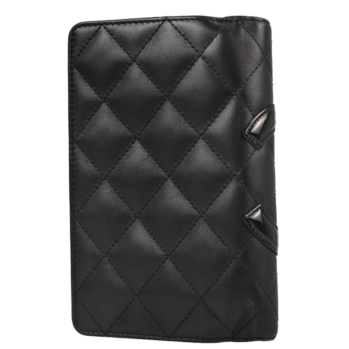 Chanel 2012 Black Calfskin Cambon Ligne Bifold Wallet