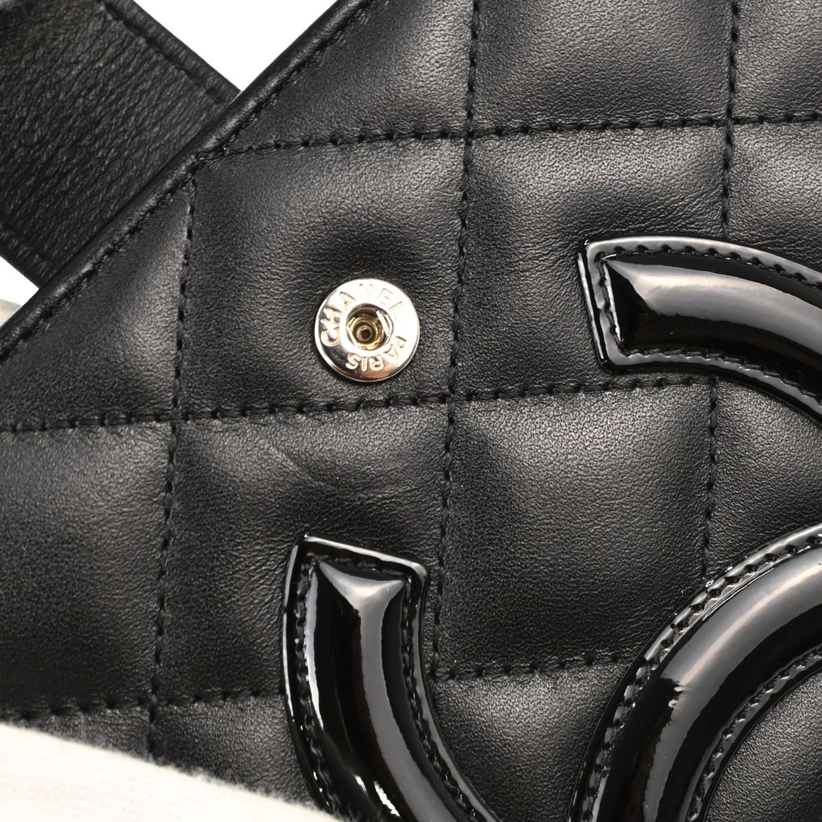 Chanel 2012 Black Calfskin Cambon Ligne Bifold Wallet