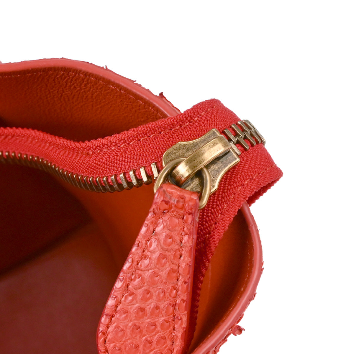 Celine * Red Python Luggage Micro Tote Handbag