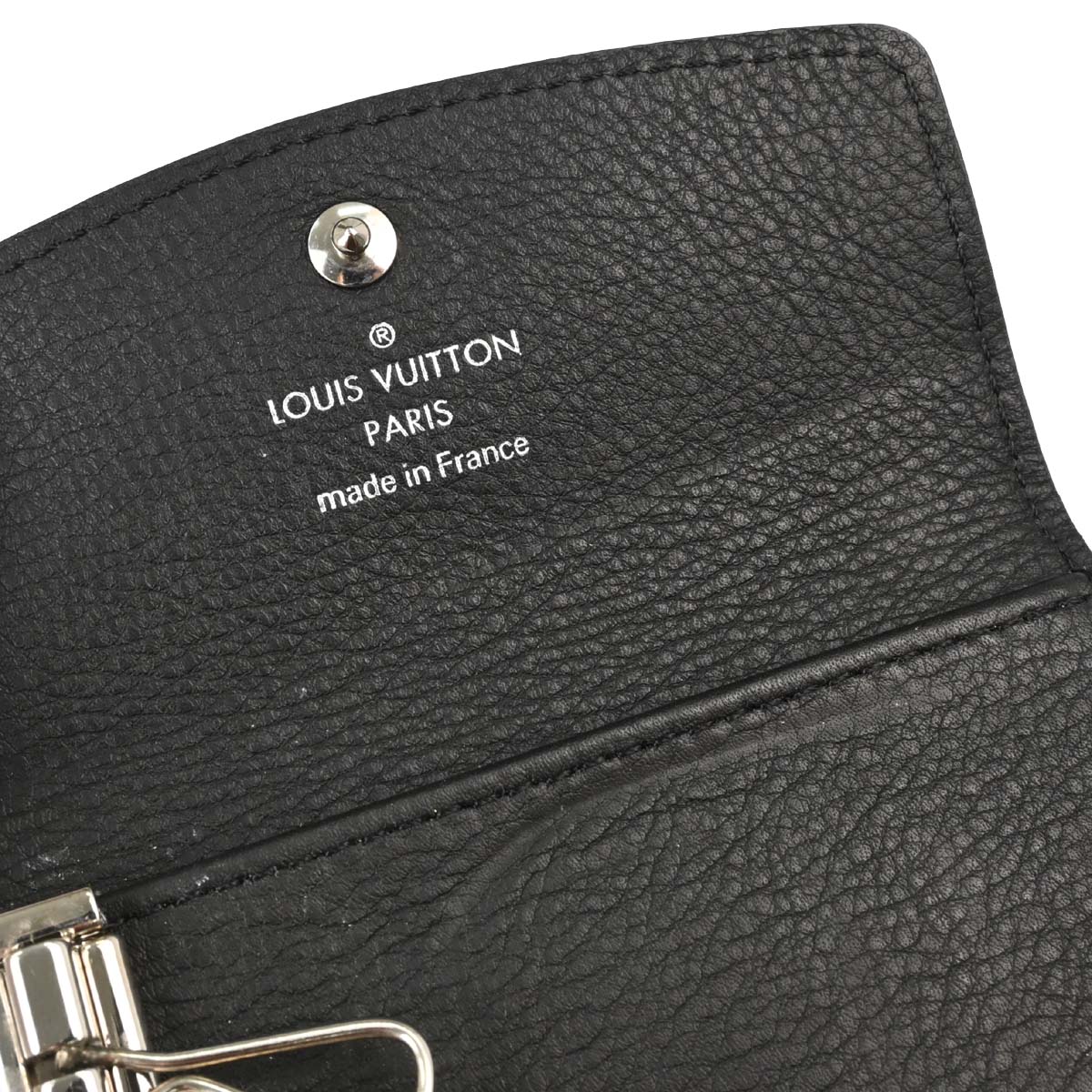 Louis Vuitton Black Mahina Multicles 4 Key Case M64054 Small Good