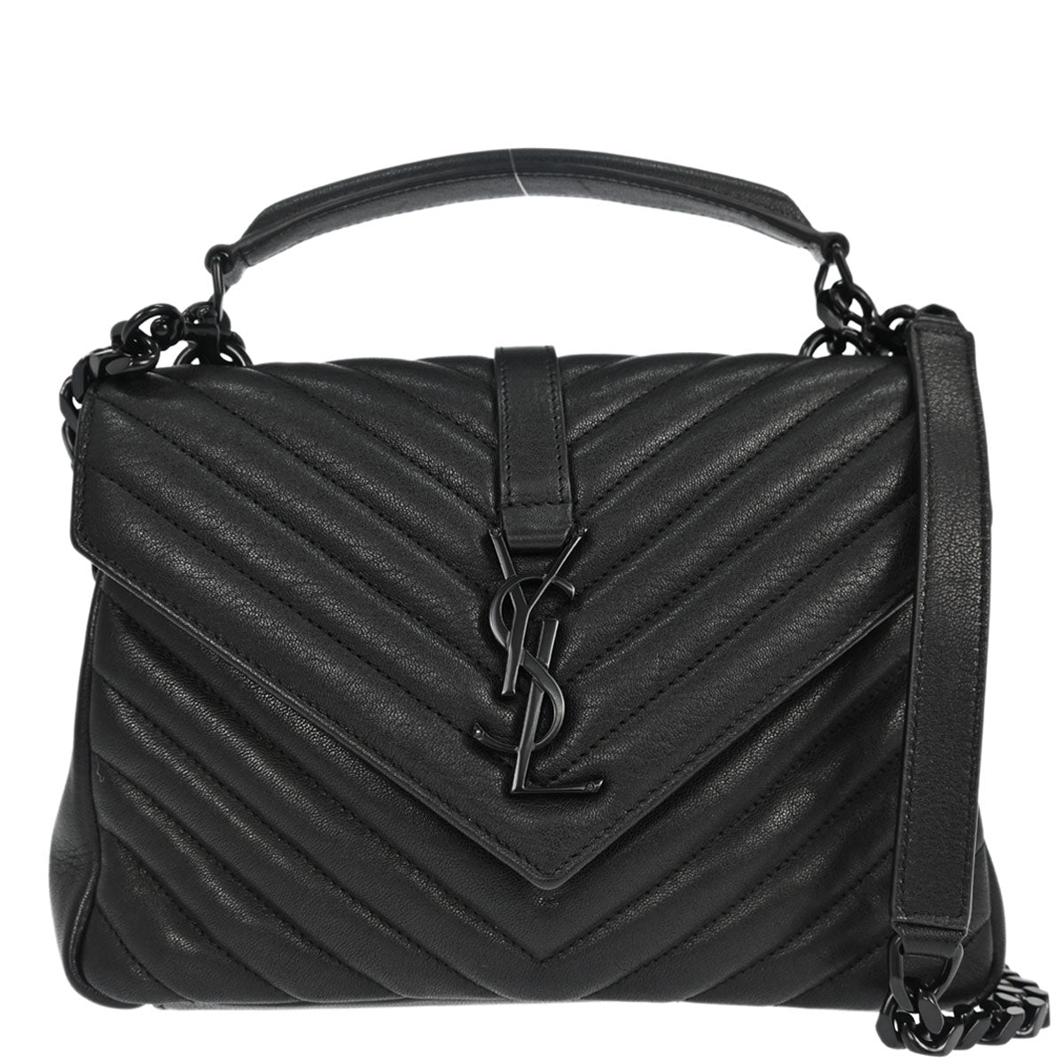 Saint Laurent Black College Medium 2way Shoulder Handbag