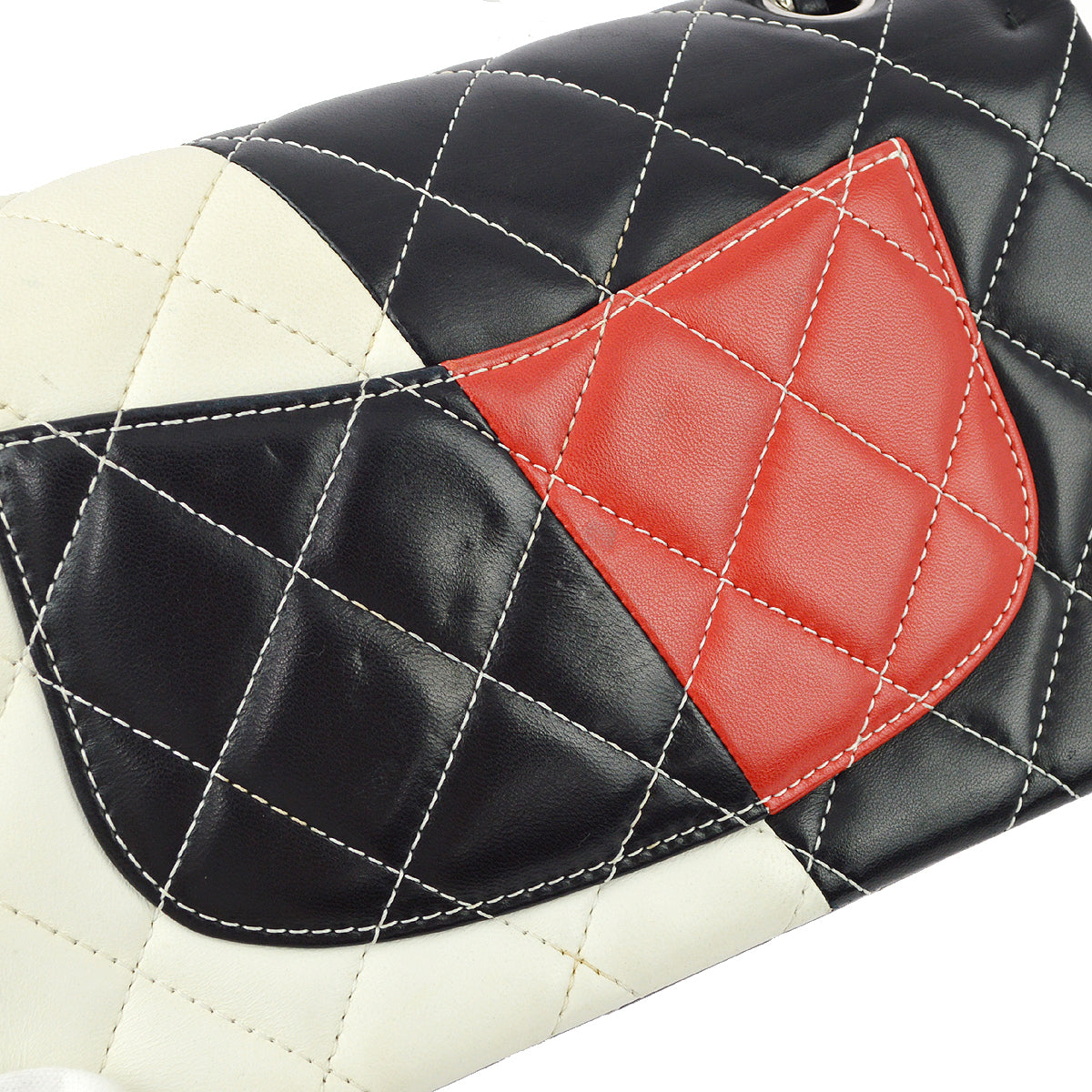 Chanel 2013-2014 White Lambskin Medium Classic Double Flap Shoulder Bag
