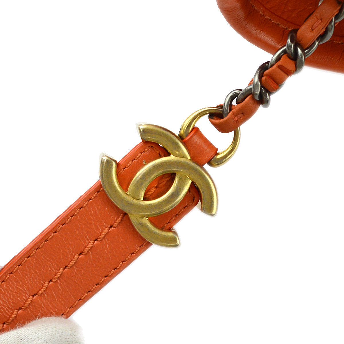 Chanel 2018-2019 Orange Calfskin Gabrielle Shoulder Bag