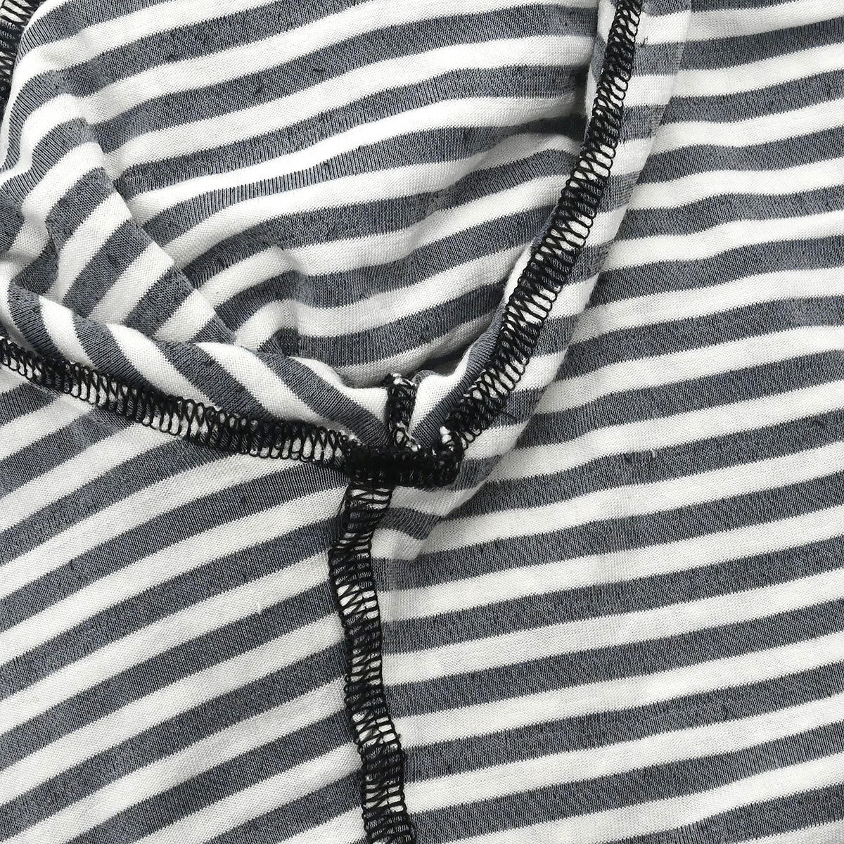 Chanel 2010 Round Neck Top Stripe Black White #38