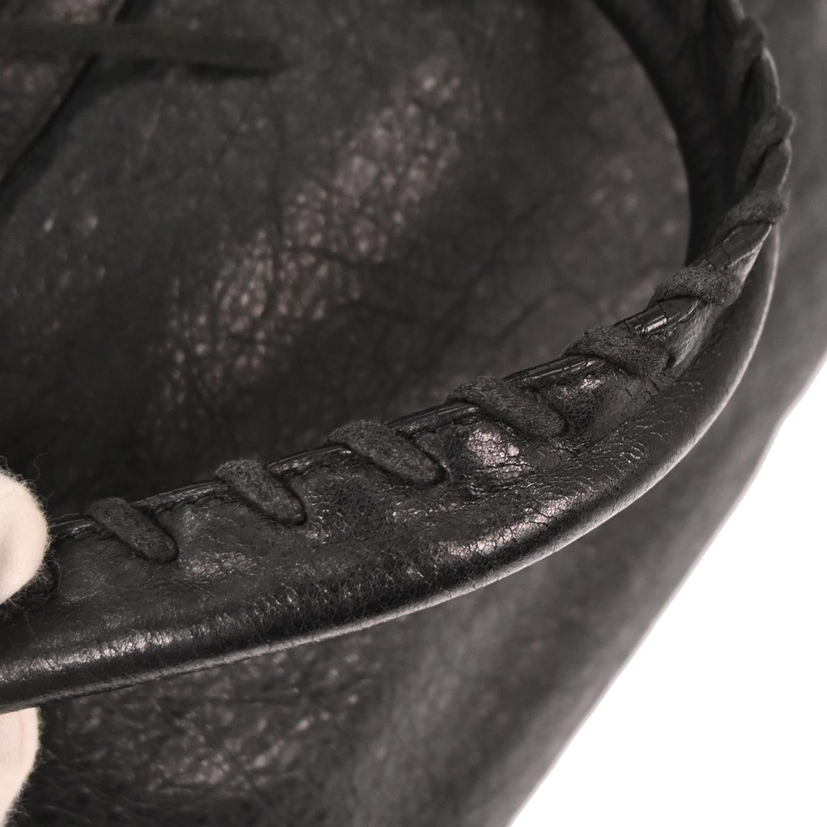 Balenciaga Black Lambskin Classic City 2way Shoulder Handbag