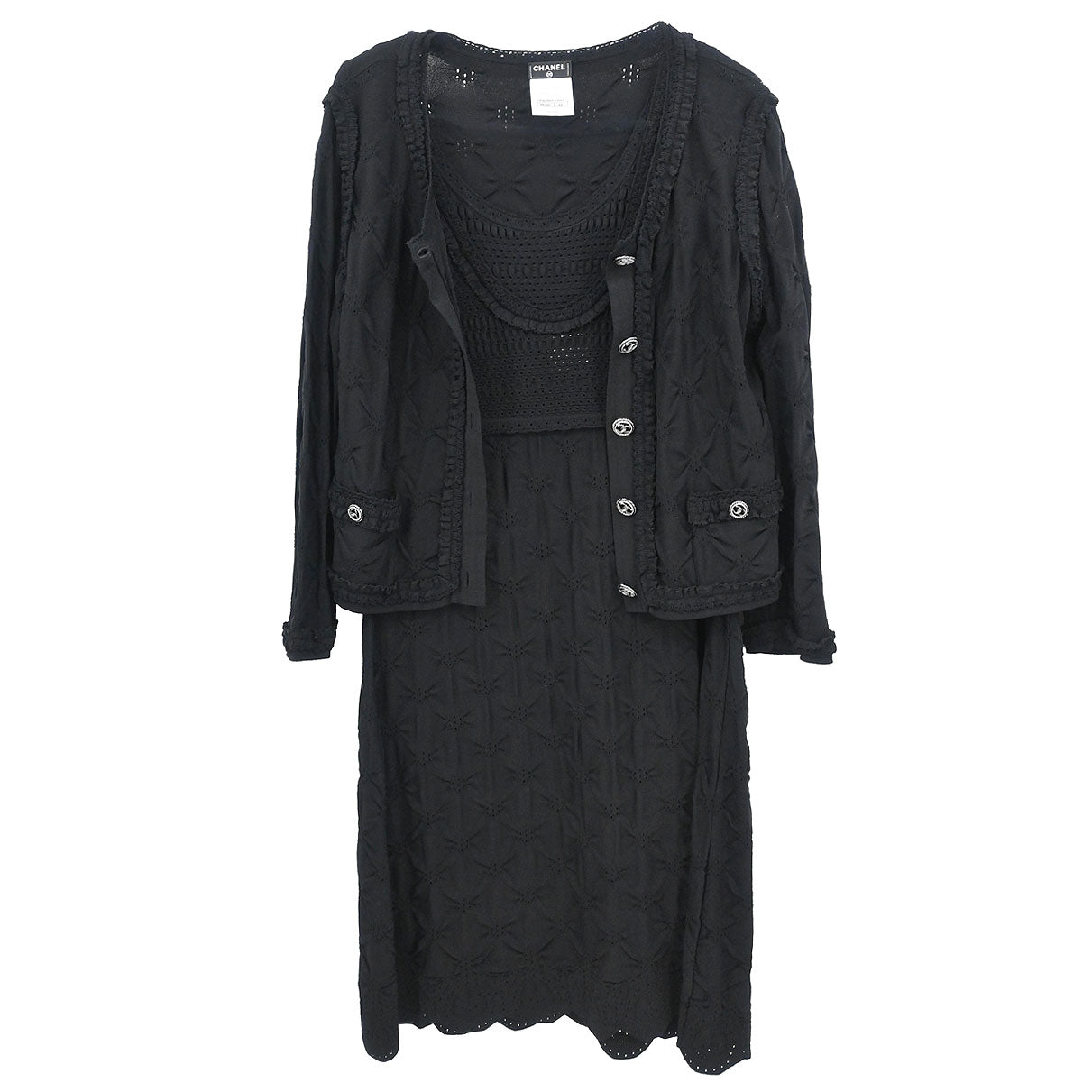 Chanel 2010 Setup Cardigan Dress Black #42
