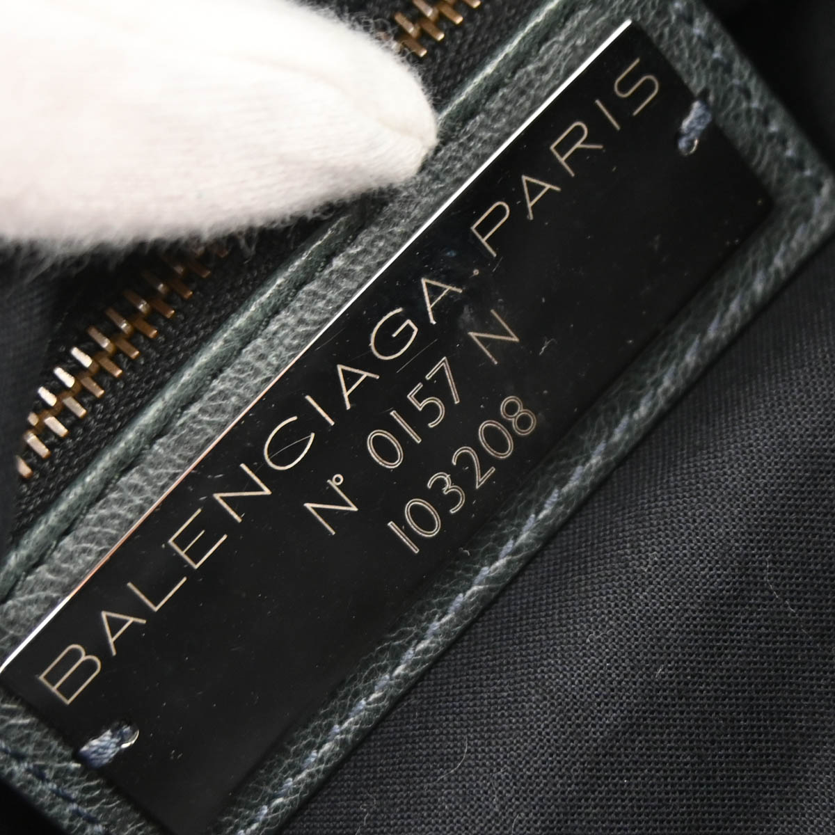 Balenciaga Dark Green Lambkin The First 2way Shoulder Handbag