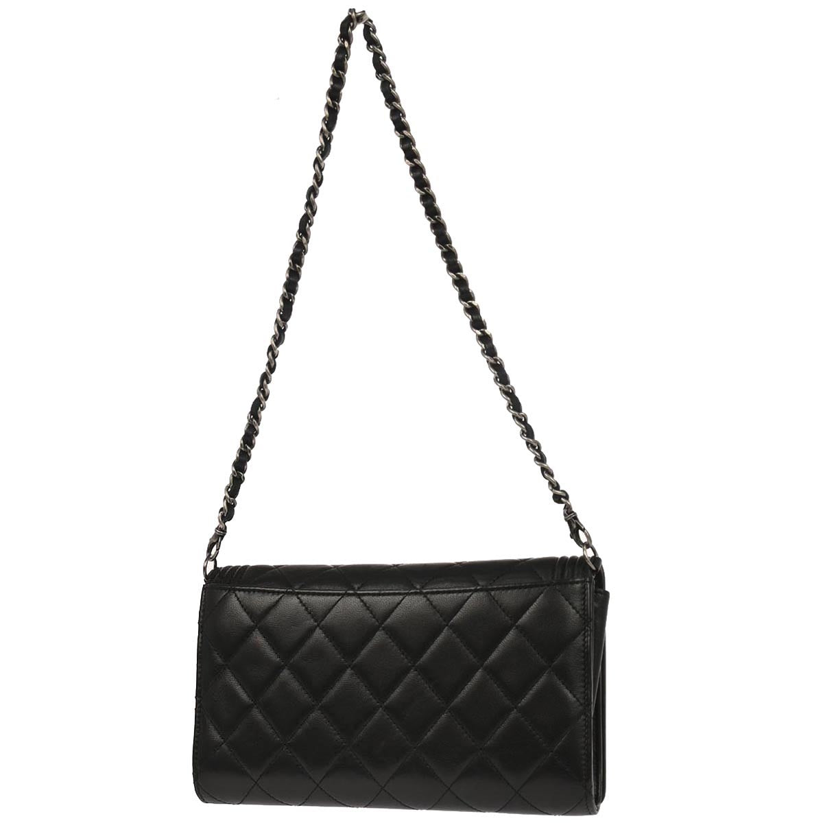 Boy Chanel 2014-2015 Black Lambskin Chain WOC Shoulder Bag