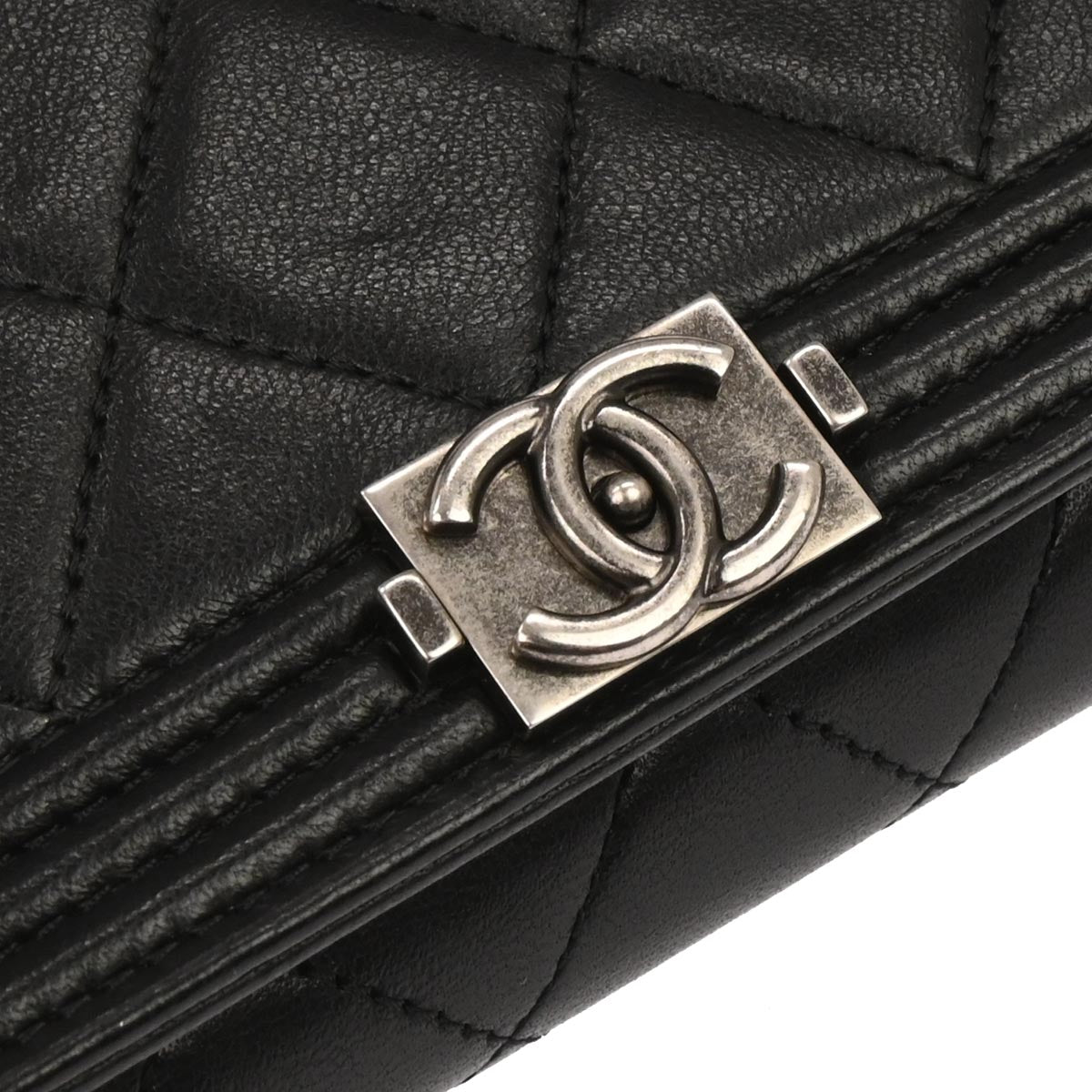Boy Chanel 2014-2015 Black Lambskin Chain WOC Shoulder Bag