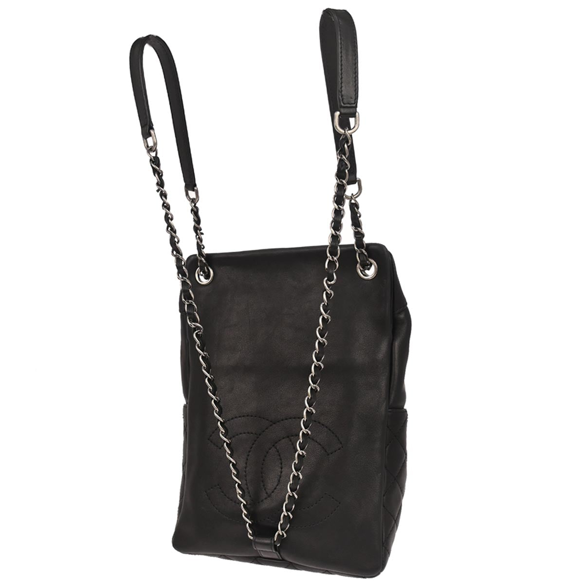 Chanel 2015-2016 Black Lambskin Backpack