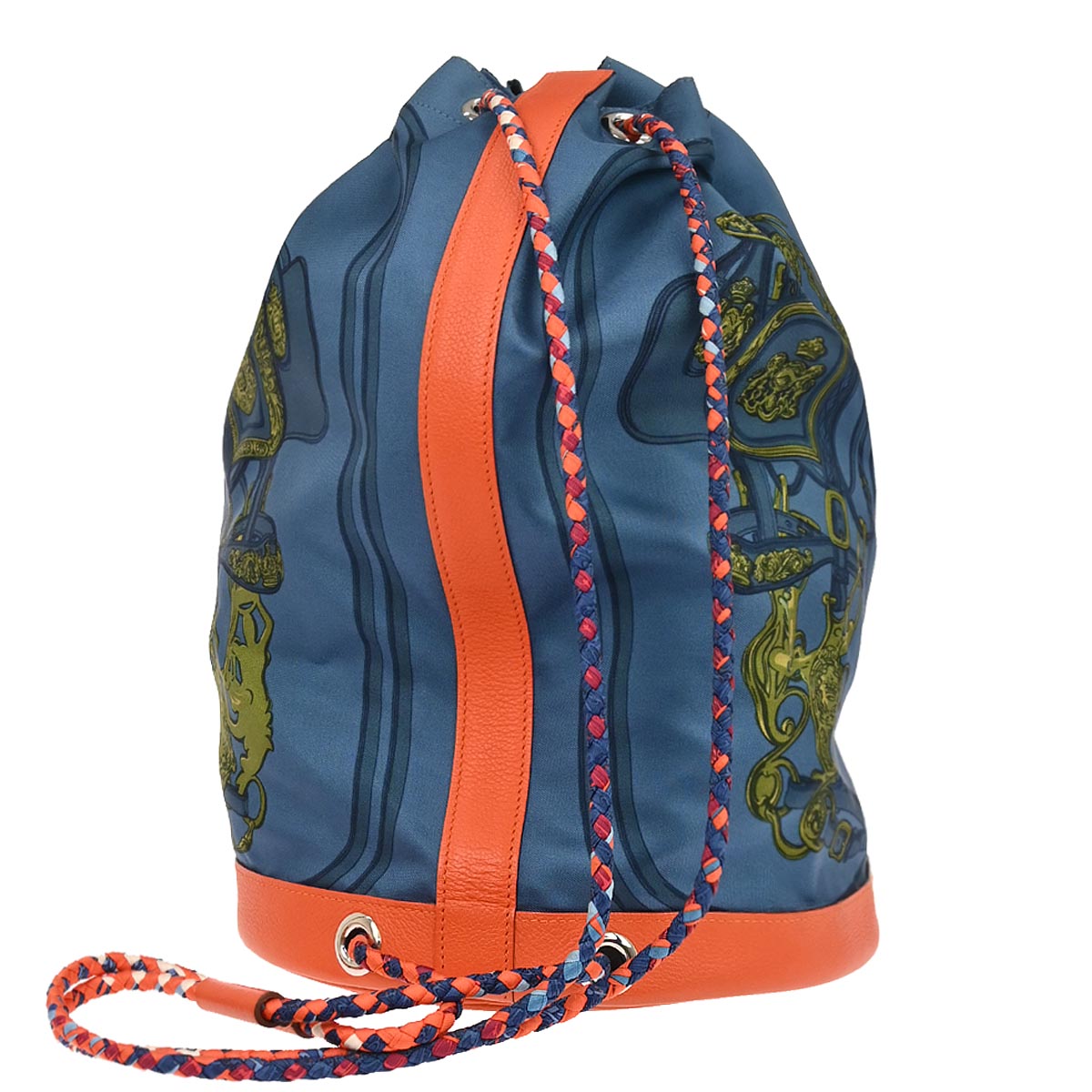 Hermes Blue Orange Evercolor Silk Sac Soie Cool 22 Shoulder Bag