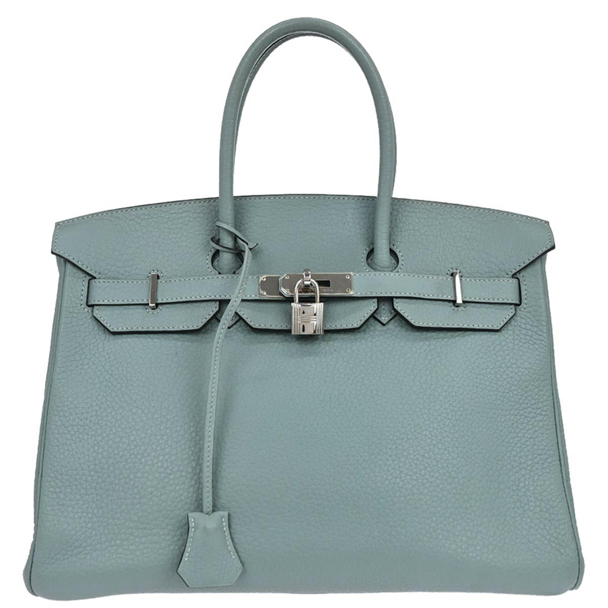 Hermes Ciel Taurillon Clemence Birkin 35 Handbag