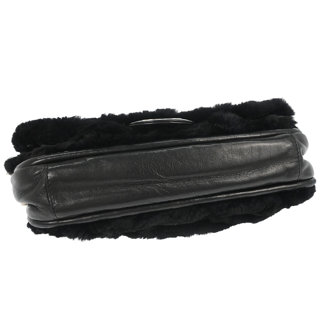 Chanel Black Lapin Fur Handbag